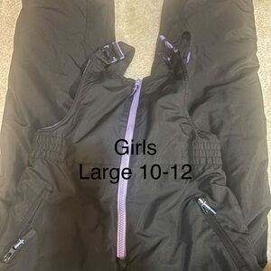 Girls Black and Purple Snowsuit